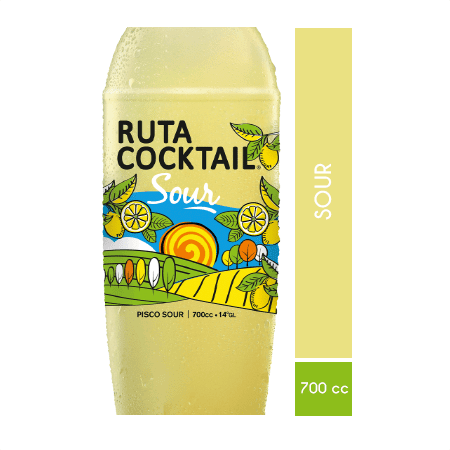 Pisco Ruta Cocktail 14° GL, Botella 700 cc